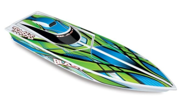 TRX38104-8GRN Blast Elektro Rennboot TRAXXAS weiß/grün 23-Zoll Brushed
